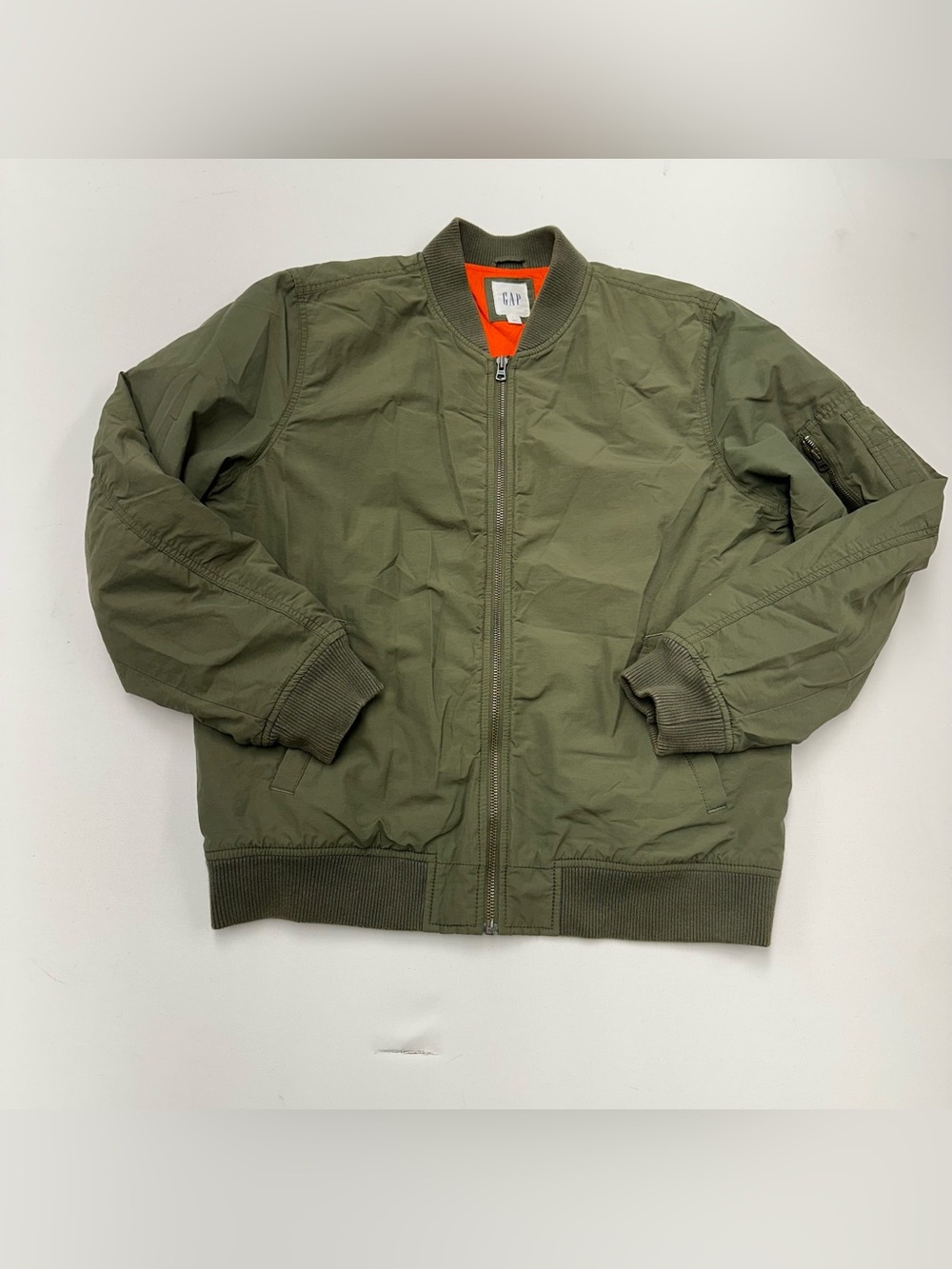 Vintage Gap MA-1 Bomber Jacket Mens Large Army Green